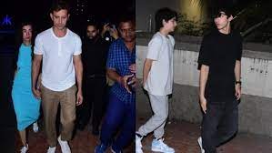 Hrithik Roshan and Saba Azad step out for dinner in Mumbai with his sons Hrehaan and Hridaan. Watch