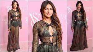 Priyanka Chopra at Victoria's Secret NYFW event steals the show in see-through metallic dress, black bikini set: Watch